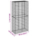 Coș gabion cu capac, 100x50x200 cm, fier galvanizat - WALTI WALTI