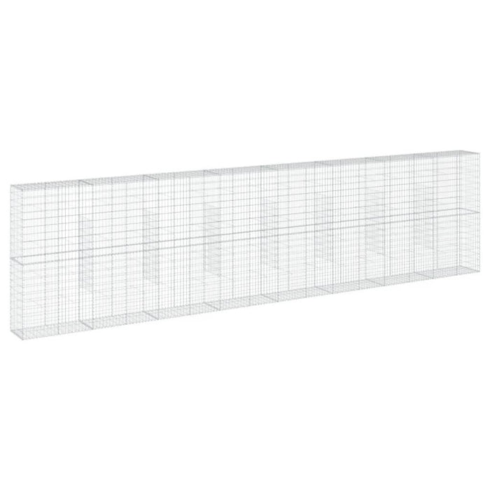 Coș gabion cu capac, argintiu, 800x50x200 cm, fier galvanizat - WALTI WALTI
