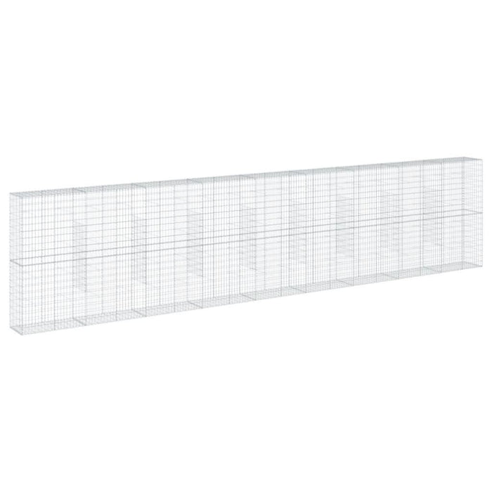Coș gabion cu capac, argintiu, 900x50x200 cm, fier galvanizat - WALTI WALTI