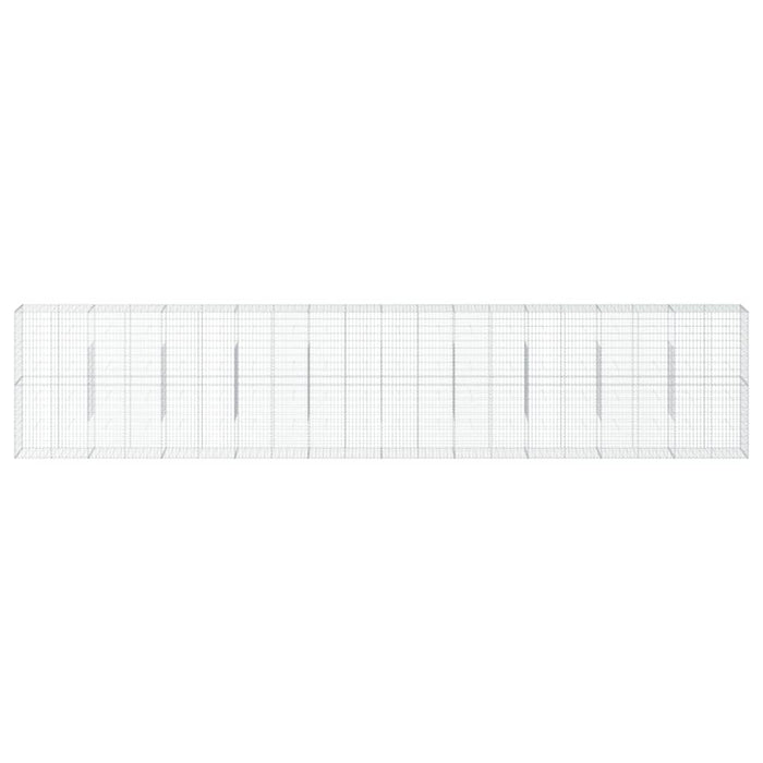Coș gabion cu capac, 1000x50x200 cm, fier galvanizat - WALTI WALTI