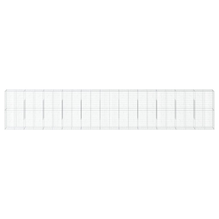 Coș gabion cu capac, 1100x50x200 cm, fier galvanizat - WALTI WALTI