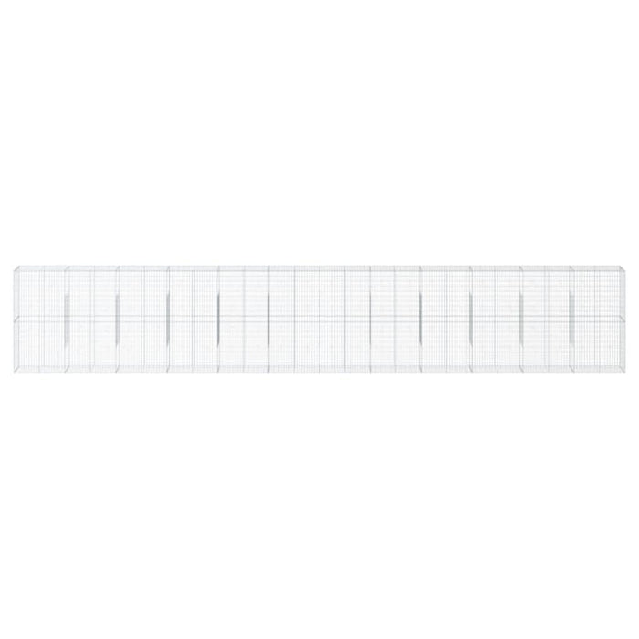 Coș gabion cu capac, 1200x50x200 cm, fier galvanizat - WALTI WALTI