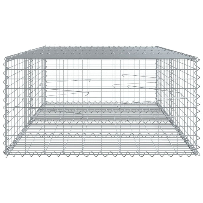 Coș gabion cu capac, 200x100x50 cm, fier galvanizat - WALTI WALTI