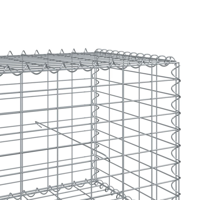 Coș gabion cu capac, 200x100x50 cm, fier galvanizat - WALTI WALTI