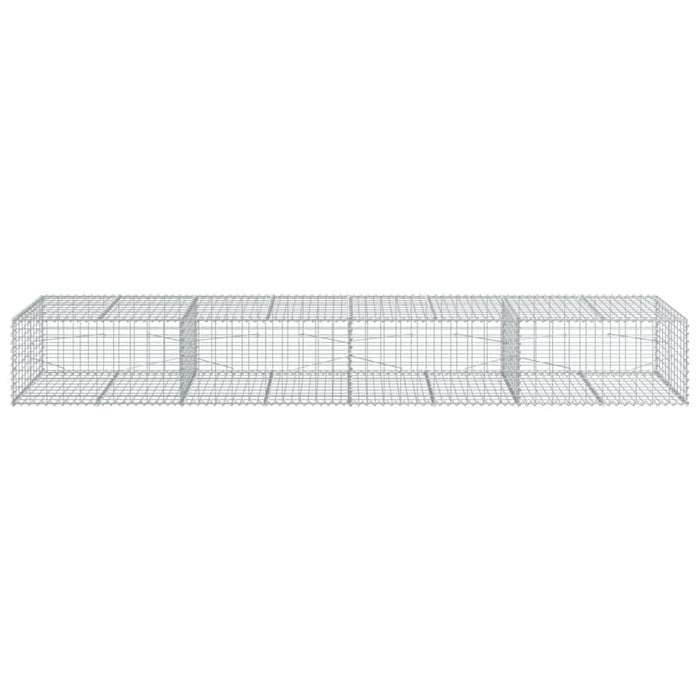 Coș gabion cu capac, 400x100x50 cm, fier galvanizat - WALTI WALTI