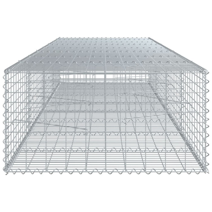 Coș gabion cu capac, 400x100x50 cm, fier galvanizat - WALTI WALTI