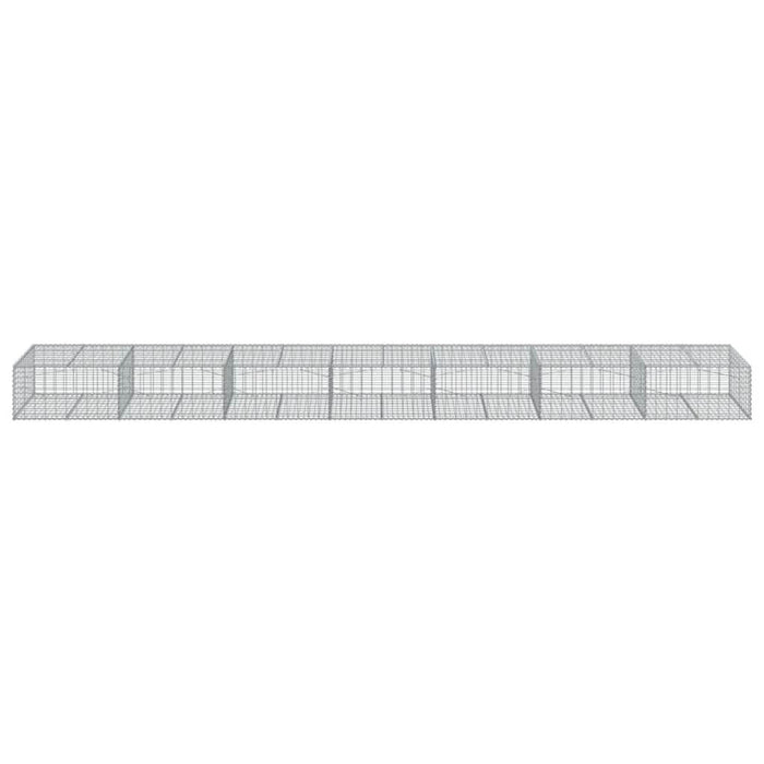 Coș gabion cu capac, 700x100x50 cm, fier galvanizat - WALTI WALTI