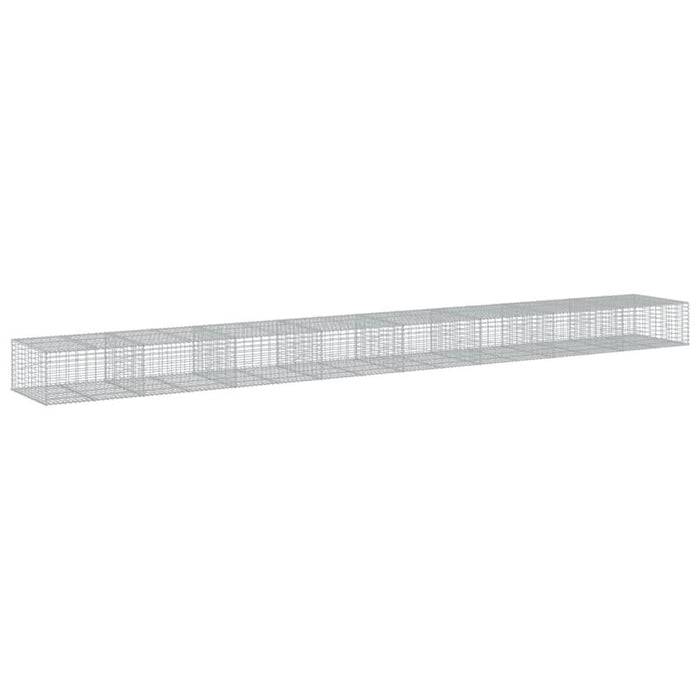 Coș gabion cu capac, 800x100x50 cm, fier galvanizat - WALTI WALTI
