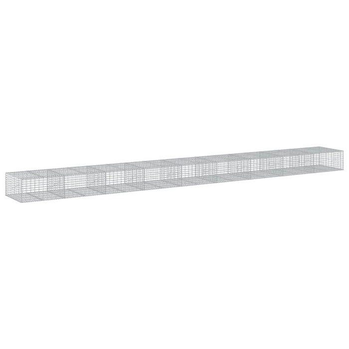 Coș gabion cu capac, 900x100x50 cm, fier galvanizat - WALTI WALTI