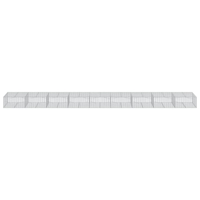 Coș gabion cu capac, 900x100x50 cm, fier galvanizat - WALTI WALTI