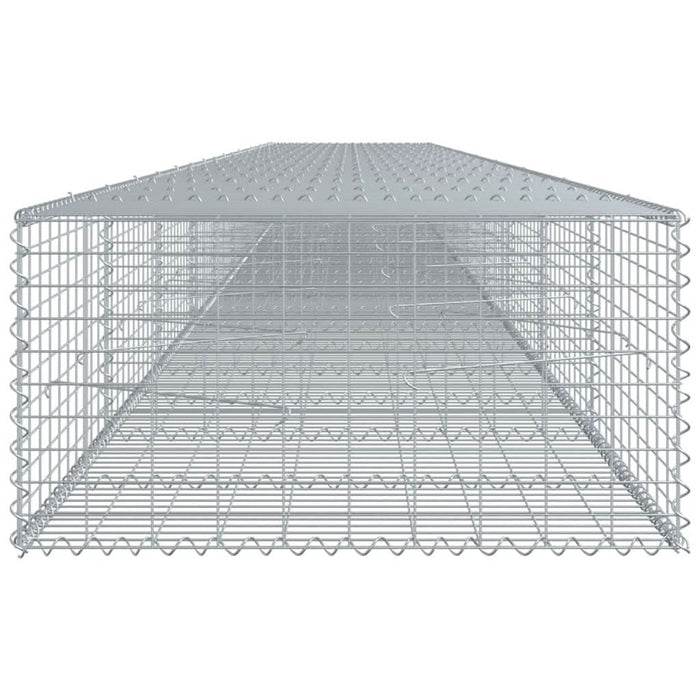 Coș gabion cu capac, 900x100x50 cm, fier galvanizat - WALTI WALTI