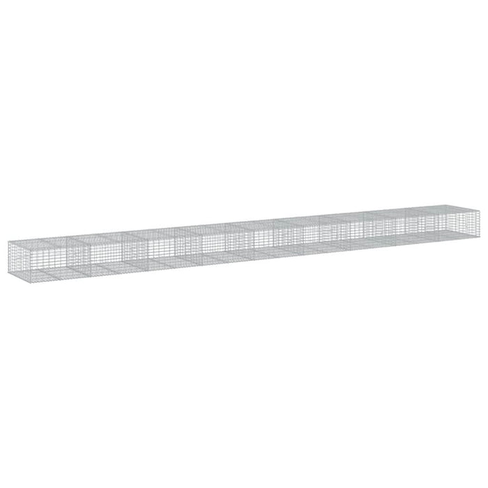 Coș gabion cu capac, 900x100x50 cm, fier galvanizat - WALTI WALTI