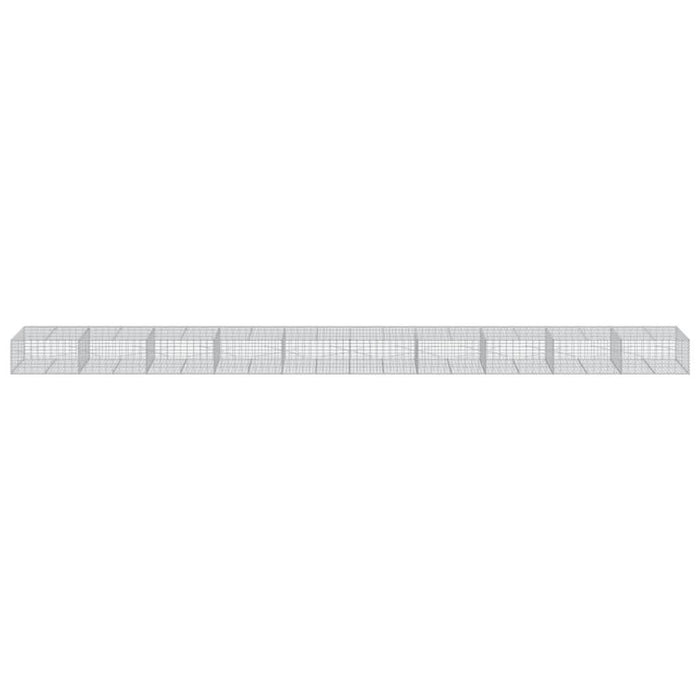 Coș gabion cu capac, 1000x100x50 cm, fier galvanizat - WALTI WALTI