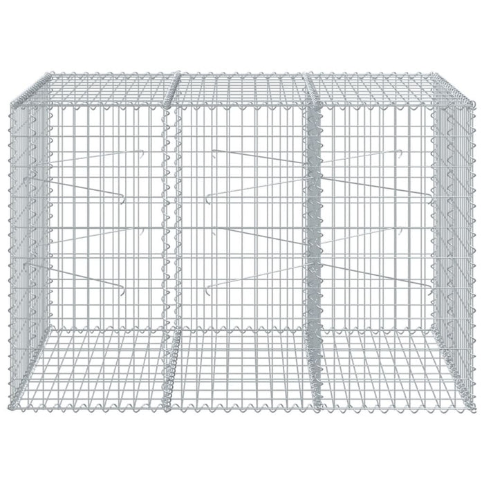 Coș gabion cu capac, 150x100x100 cm, fier galvanizat - WALTI WALTI