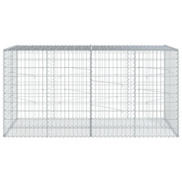 Coș gabion cu capac, 200x100x100 cm, fier galvanizat - WALTI WALTI
