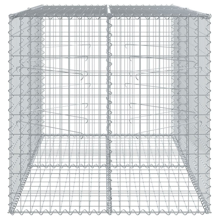 Coș gabion cu capac, 200x100x100 cm, fier galvanizat - WALTI WALTI