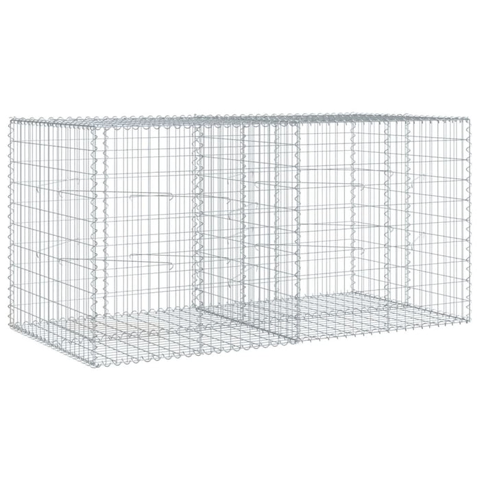 Coș gabion cu capac, 200x100x100 cm, fier galvanizat - WALTI WALTI