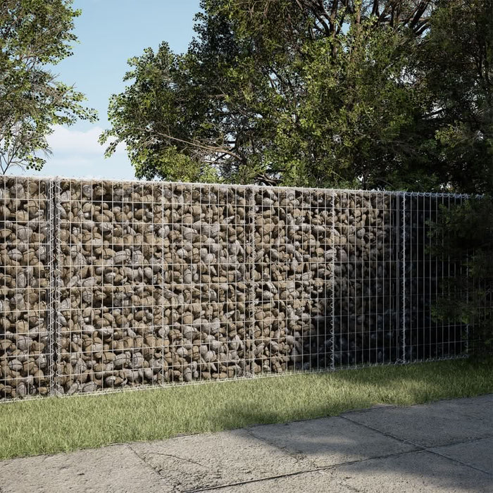 Coș gabion cu capac, 200x100x100 cm, fier galvanizat - WALTI WALTI