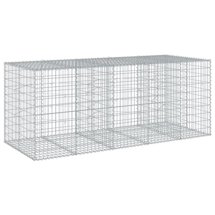 Coș gabion cu capac, 250x100x100 cm, fier galvanizat - WALTI WALTI