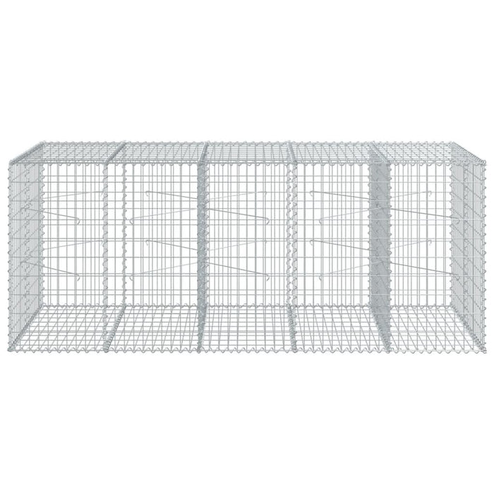 Coș gabion cu capac, 250x100x100 cm, fier galvanizat - WALTI WALTI