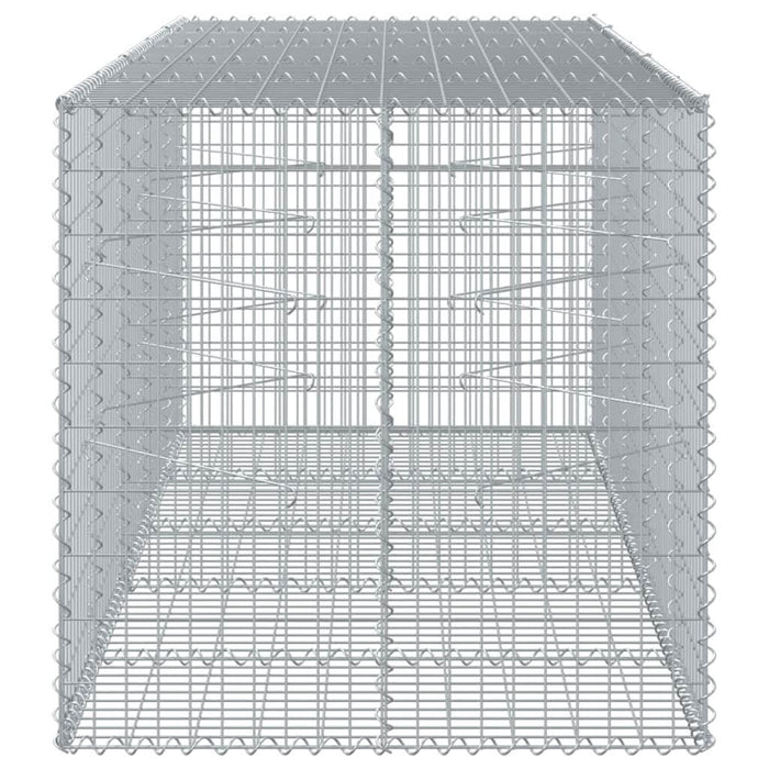 Coș gabion cu capac, 250x100x100 cm, fier galvanizat - WALTI WALTI