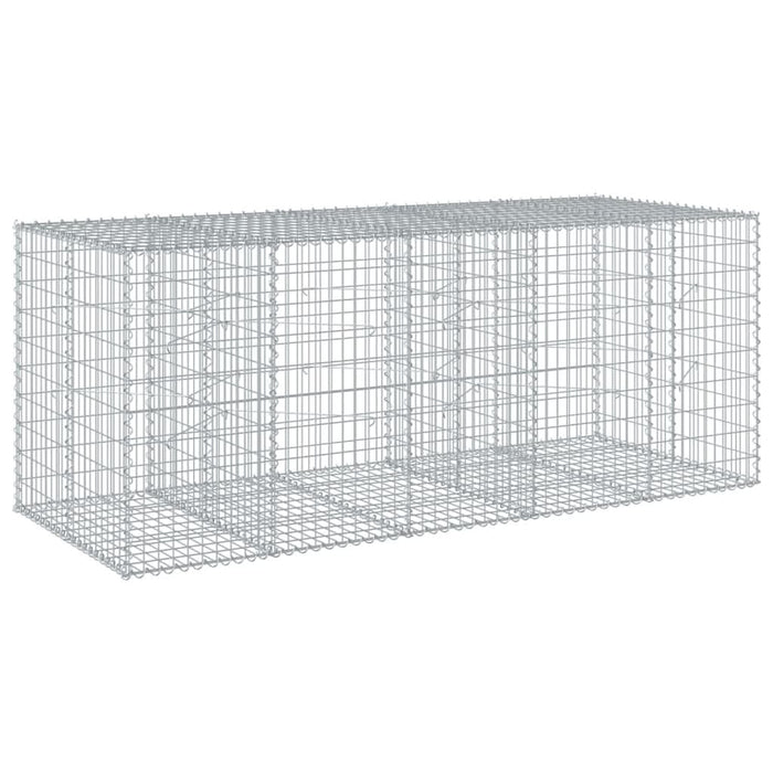 Coș gabion cu capac, 250x100x100 cm, fier galvanizat - WALTI WALTI