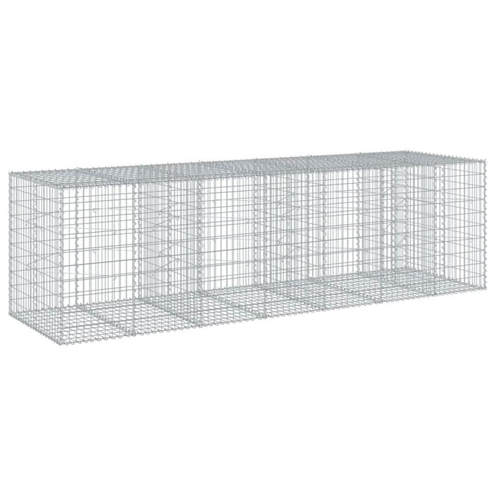 Coș gabion cu capac, 350x100x100 cm, fier galvanizat - WALTI WALTI