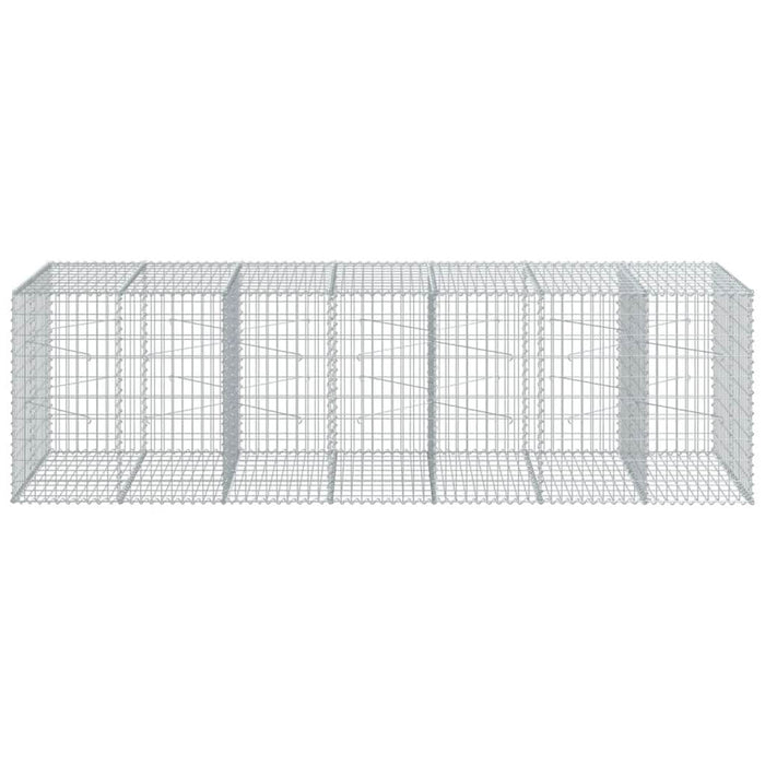 Coș gabion cu capac, 350x100x100 cm, fier galvanizat - WALTI WALTI
