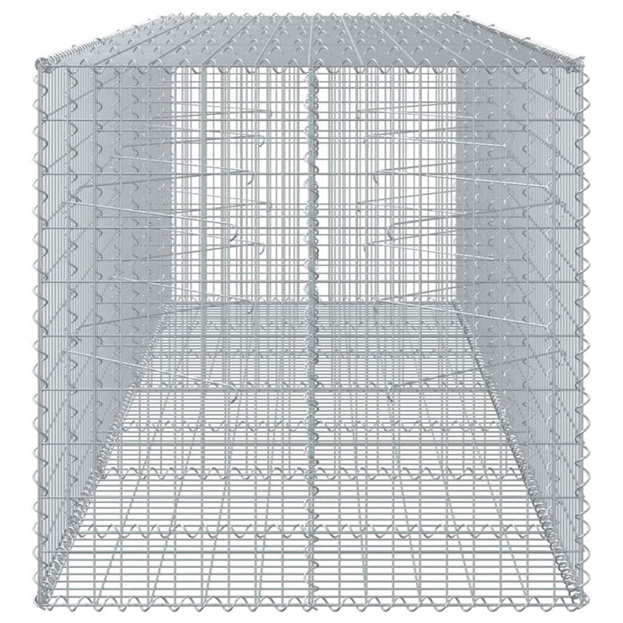 Coș gabion cu capac, 350x100x100 cm, fier galvanizat - WALTI WALTI