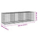 Coș gabion cu capac, 350x100x100 cm, fier galvanizat - WALTI WALTI