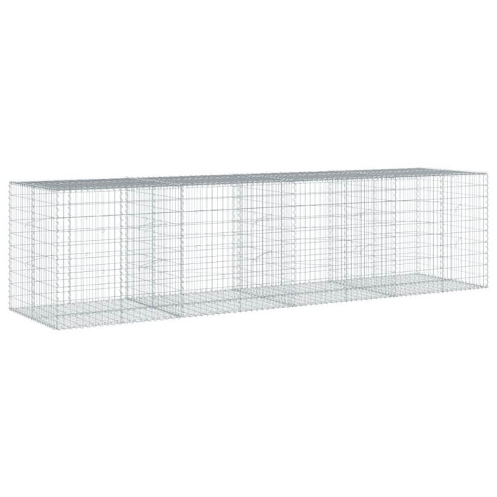 Coș gabion cu capac, 400x100x100 cm, fier galvanizat - WALTI WALTI