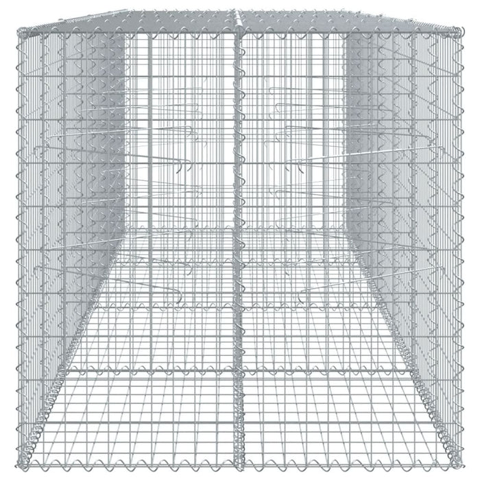 Coș gabion cu capac, 400x100x100 cm, fier galvanizat - WALTI WALTI