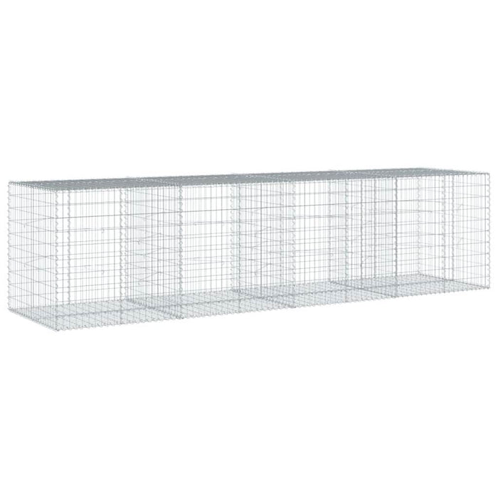 Coș gabion cu capac, 400x100x100 cm, fier galvanizat - WALTI WALTI