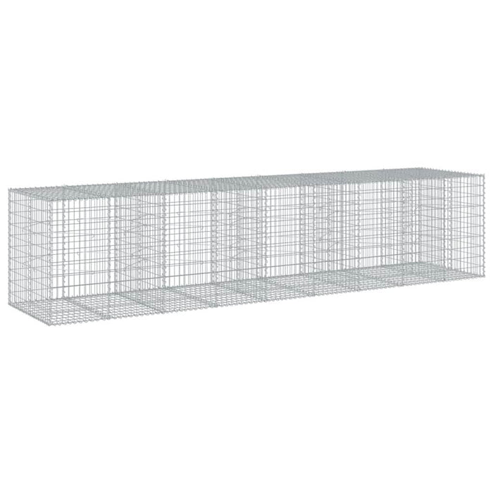 Coș gabion cu capac, 450x100x100 cm, fier galvanizat - WALTI WALTI