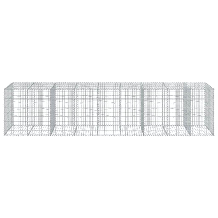 Coș gabion cu capac, 450x100x100 cm, fier galvanizat - WALTI WALTI