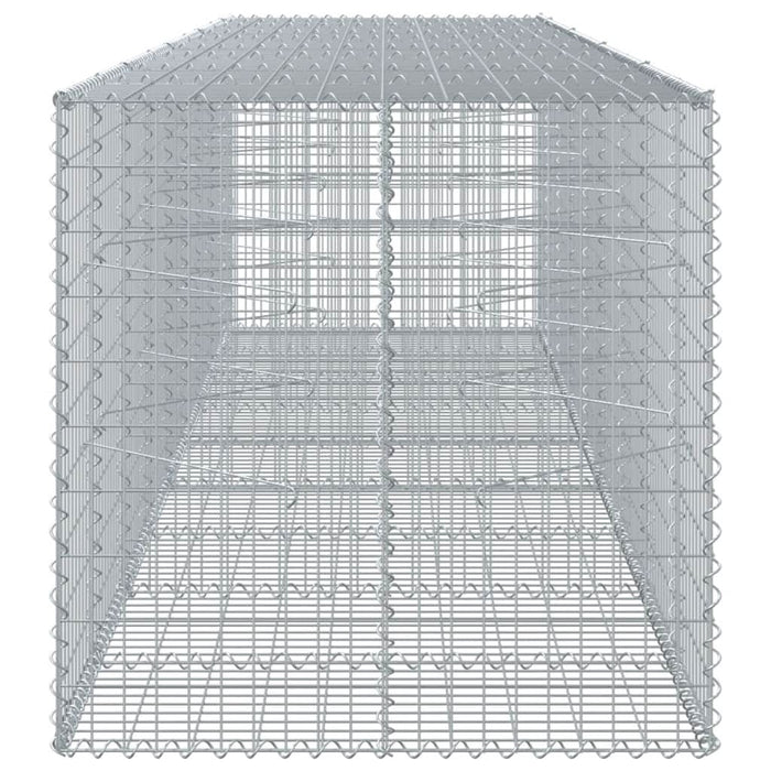 Coș gabion cu capac, 450x100x100 cm, fier galvanizat - WALTI WALTI