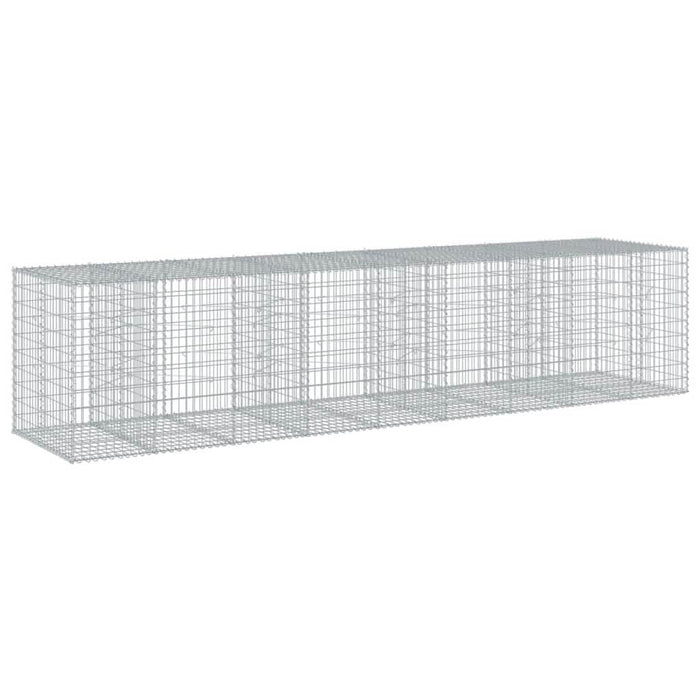 Coș gabion cu capac, 450x100x100 cm, fier galvanizat - WALTI WALTI