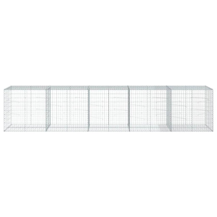 Coș gabion cu capac, 500x100x100 cm, fier galvanizat - WALTI WALTI