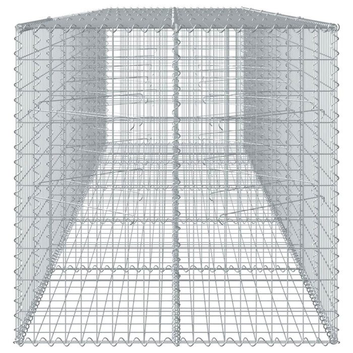 Coș gabion cu capac, 500x100x100 cm, fier galvanizat - WALTI WALTI