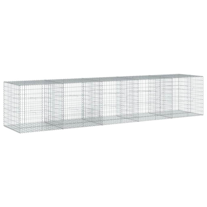 Coș gabion cu capac, 500x100x100 cm, fier galvanizat - WALTI WALTI