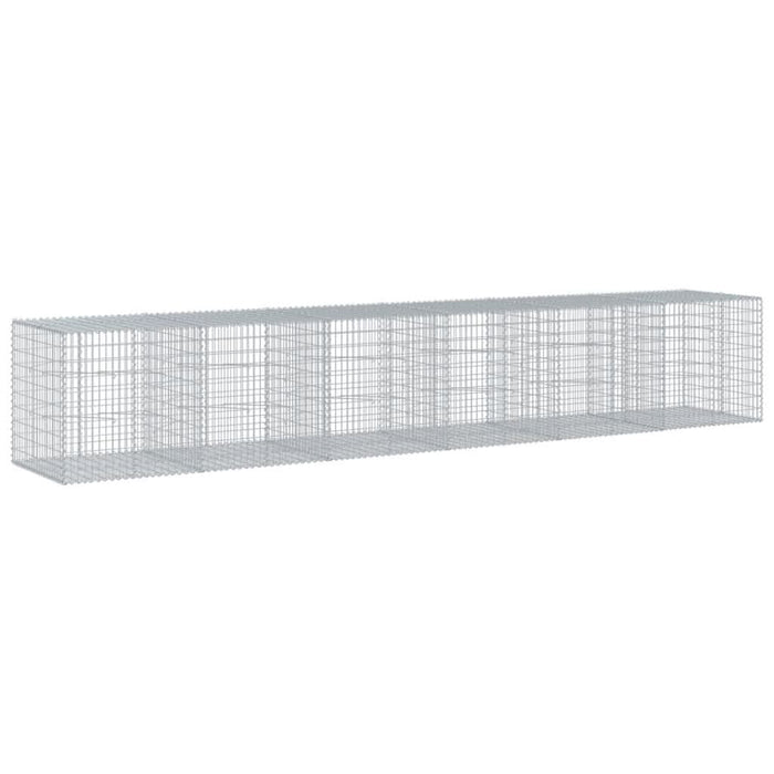 Coș gabion cu capac, 600x100x100 cm, fier galvanizat - WALTI WALTI