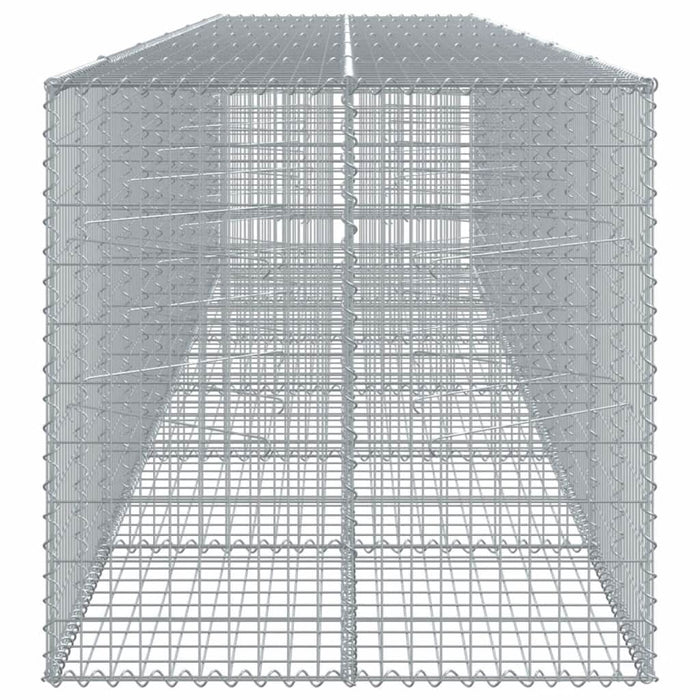 Coș gabion cu capac, 600x100x100 cm, fier galvanizat - WALTI WALTI