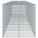 Coș gabion cu capac, 600x100x100 cm, fier galvanizat - WALTI WALTI