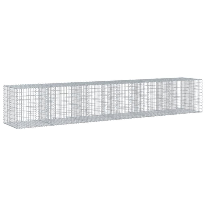 Coș gabion cu capac, 600x100x100 cm, fier galvanizat - WALTI WALTI