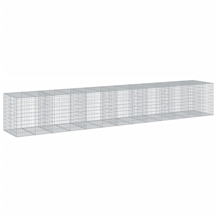 Coș gabion cu capac, 650x100x100 cm, fier galvanizat - WALTI WALTI
