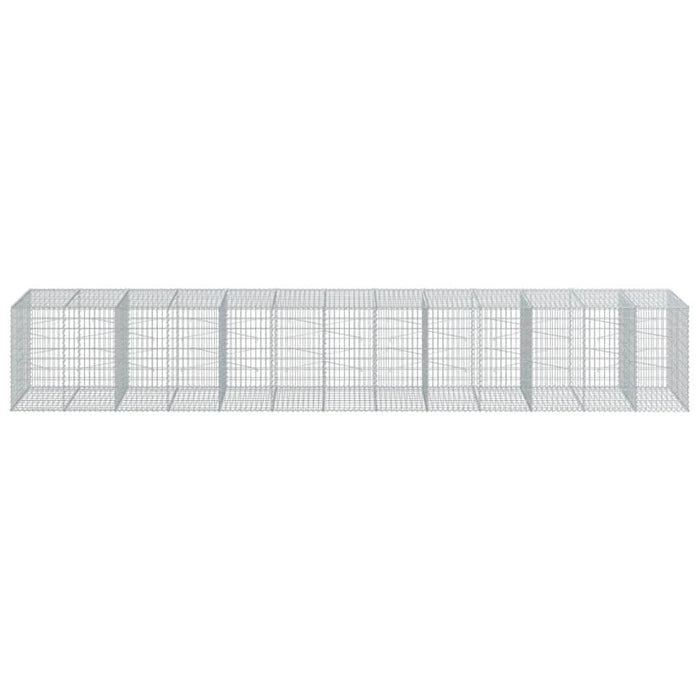 Coș gabion cu capac, 650x100x100 cm, fier galvanizat - WALTI WALTI