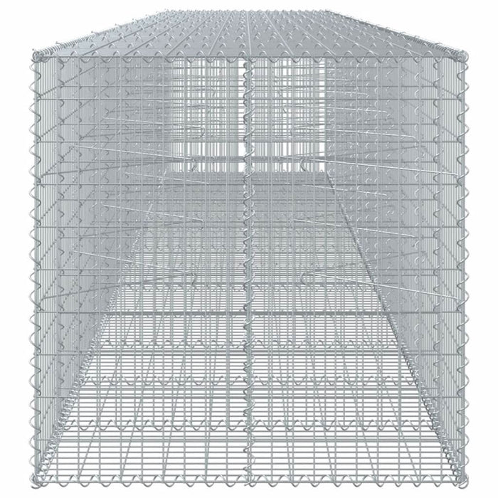 Coș gabion cu capac, 650x100x100 cm, fier galvanizat - WALTI WALTI
