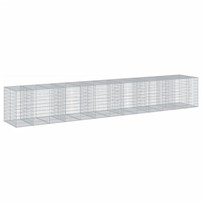 Coș gabion cu capac, 650x100x100 cm, fier galvanizat - WALTI WALTI