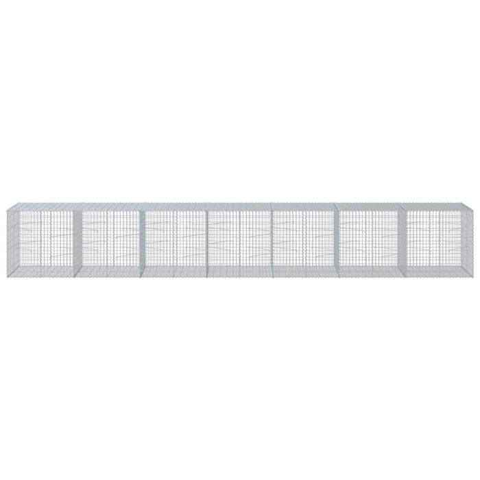 Coș gabion cu capac, 700x100x100 cm, fier galvanizat - WALTI WALTI
