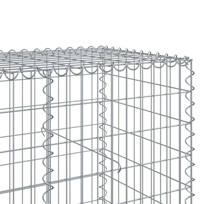 Coș gabion cu capac, 700x100x100 cm, fier galvanizat - WALTI WALTI